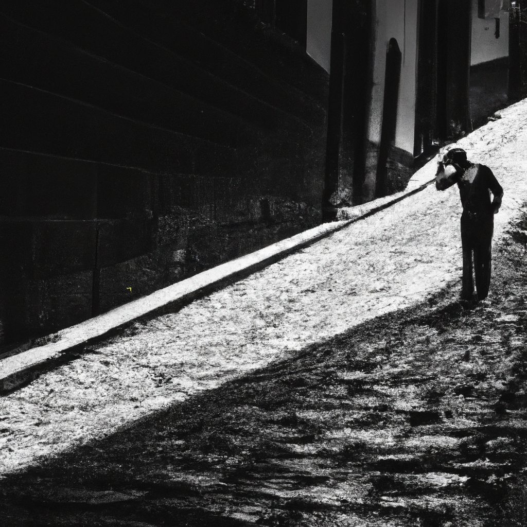 Estudiante peruano practicando fotoperiodismo en taller de Cusco en una calle empedrada